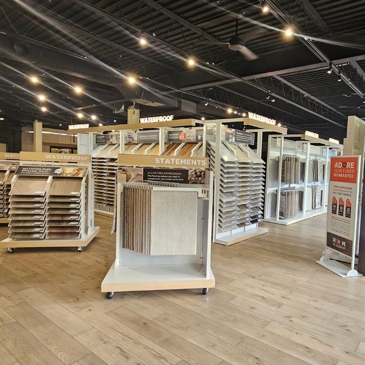 Kalamazoo flooring store interior displays