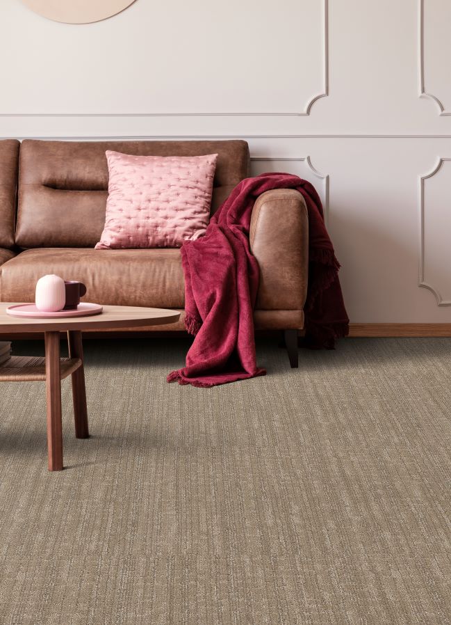 brown carpet in a stylish living room