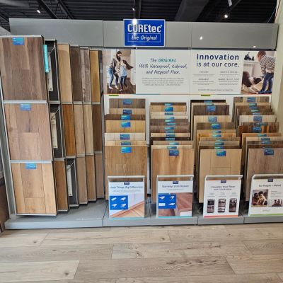 LVP display Coretec at Modern Flooring America