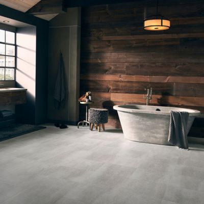luxury vinyl floors in a bathroom